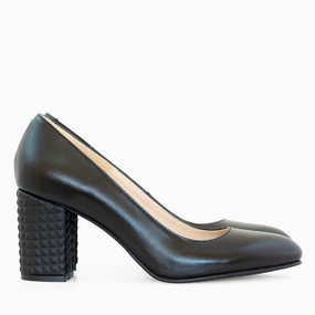 Pantofi dama din piele naturala neagra Franca