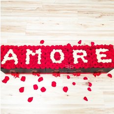 Box Lettera AMORE Rose Rosse | Regali Esclusivi a Milano | FlorPassion