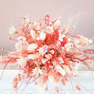 Dried Flower Bouquet Pink colors  FlorPassion Same Day Delivery Milan  Monza Como